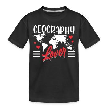 Amoureux de la géographie Étudiant en géographie Étudiant en géographie - T-shirt bio Premium Enfant - noir - Devant