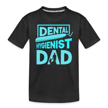 Dental Hygienist Papa Dental Hygiene Dental Team - Kids' Premium Organic T-Shirt - black - Front