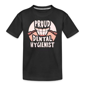Fier hygiéniste dentaire Dentiste hygiène dentaire - T-shirt bio Premium Enfant - noir - Devant