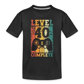 Il y a 40 ans, j’étais le 40 le plus rapide. - T-shirt bio Premium Enfant - noir - Devant