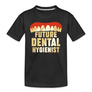 Future équipe d’hygiénistes dentaires Hygiène dentaire - T-shirt bio Premium Enfant - noir - Devant