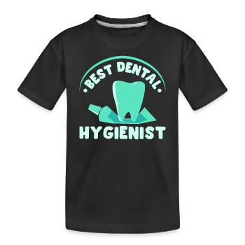 Meilleur hygiéniste dentaire Dentiste hygiène dentaire - T-shirt bio Premium Enfant - noir - Devant