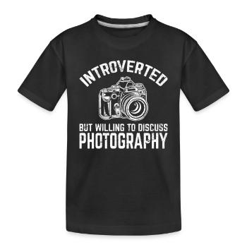 Introverti Drôle De Photographie Amoureux Photographe J - T-shirt bio Premium Enfant - noir - Devant