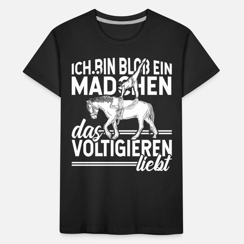Voltigieren Volti Voltigier Pferde Pferdemädchen Kinder Premium Bio T-Shirt