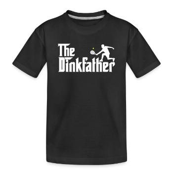 Der Dinkfather - Pickleball Player Paddle Funny - Kinder Premium Bio T-Shirt - Schwarz - Vorne