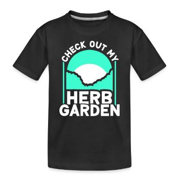 Découvrez mes herbes de jardin d’herbes aromatiques - T-shirt bio Premium Enfant - noir - Devant
