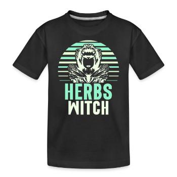 Herbes Sorcière Jardin d’herbes Herbologie - T-shirt bio Premium Enfant - noir - Devant