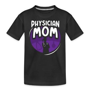 Arzt Mutter Mediziner Medizin Doktor Beruf - Kinder Premium Bio T-Shirt - Schwarz - Vorne