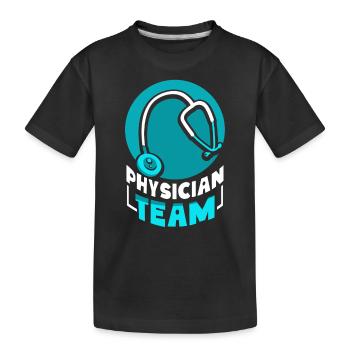 Équipe médicale Équipe Médecine Médecin Médecin Médecin Docteur - T-shirt bio Premium Enfant - noir - Devant