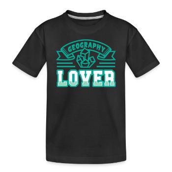 Amoureux de la géographie Étudiant en géographie Étudiant en géographie - T-shirt bio Premium Enfant - noir - Devant