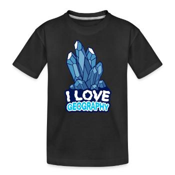 J’adore géographie Géographie Profession Géographie Géographie - T-shirt bio Premium Enfant - noir - Devant