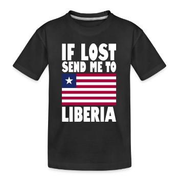 Drapeau de la Libye - T-shirt bio Premium Enfant - noir - Devant