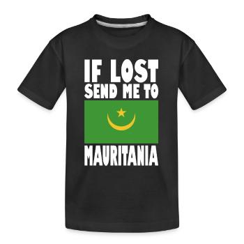Dicton du drapeau de la Mauritanie - T-shirt bio Premium Enfant - noir - Devant