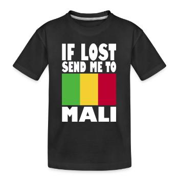 Slogan du drapeau du Mali - T-shirt bio Premium Enfant - noir - Devant