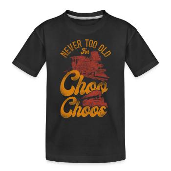 Steam Train Driver Trainspotting - Kids' Premium Organic T-Shirt - black - Front