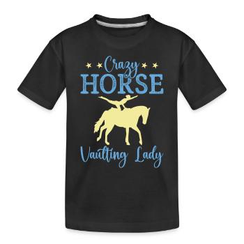 Crazy Horse Vaulting Lady Équitation - T-shirt bio Premium Enfant - noir - Devant