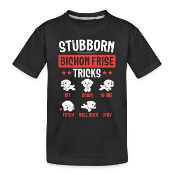 Persistant Bichon Frise Tricks Dog Lovers Wel - T-shirt bio Premium Enfant - noir - Devant