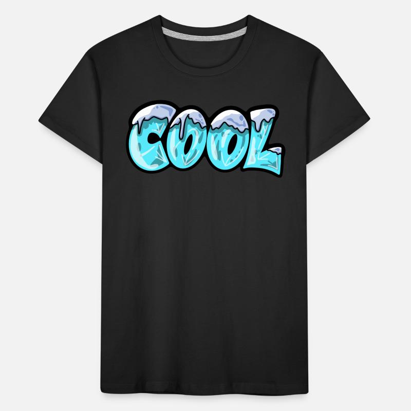 Design Cool Graffiti Style im Eiswürfel Look Kinder Premium Bio T-Shirt