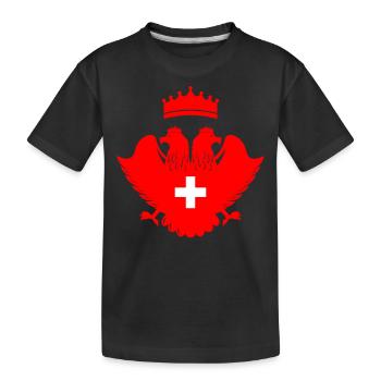 Schweizer Wappen - Kinder Premium Bio T-Shirt - Schwarz - Vorne