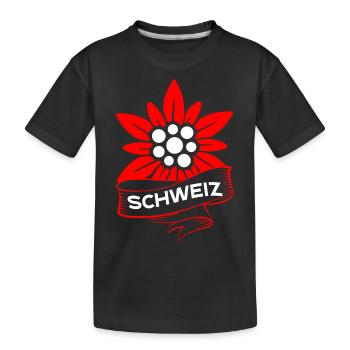 Gentiane suisse - T-shirt bio Premium Enfant - noir - Devant