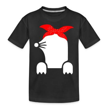 Der Maulwurf - Kinder Premium Bio T-Shirt - Schwarz - Vorne