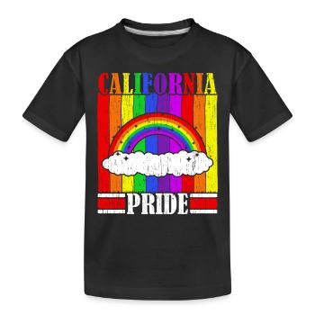 Californie Fiers USA Amérique Lgbtq californienne - T-shirt bio Premium Enfant - noir - Devant