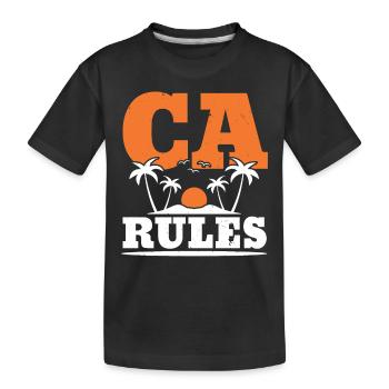 USA Flag America Voyage Californie - T-shirt bio Premium Enfant - noir - Devant