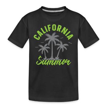 Californie Été États-Unis État d’Amérique Californie - T-shirt bio Premium Enfant - noir - Devant