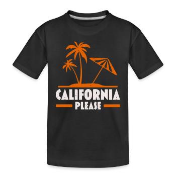 Californie S’il vous plaît États-Unis État d’Amérique Californien - T-shirt bio Premium Enfant - noir - Devant