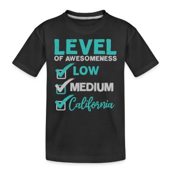 California USA Staat Amerika Reisen Kalifornier - Kinder Premium Bio T-Shirt - Schwarz - Vorne