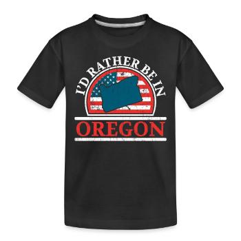 Je préférerais être en Oregon USA Amérique Oregon - T-shirt bio Premium Enfant - noir - Devant