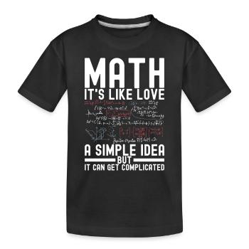 Math Teacher Mathematics - Kids' Premium Organic T-Shirt - black - Front