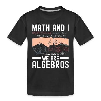 Math Teacher Mathematics - Kids' Premium Organic T-Shirt - black - Front