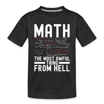 Math Teacher Mathematics - Kids' Premium Organic T-Shirt - black - Front