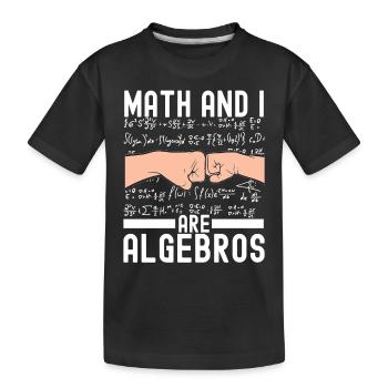 Professeur de mathématiques Mathématiques - T-shirt bio Premium Enfant - noir - Devant