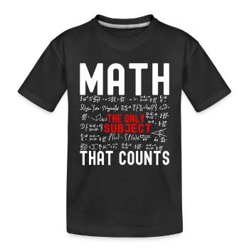 Professeur de mathématiques Mathématiques - T-shirt bio Premium Enfant - noir - Devant