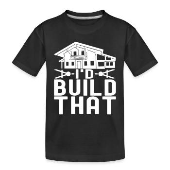Architecture d’architecte - T-shirt bio Premium Enfant - noir - Devant
