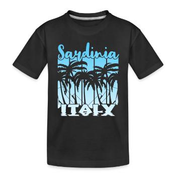 Vintage Sardinia Italy Sunset - Kids' Premium Organic T-Shirt - black - Front