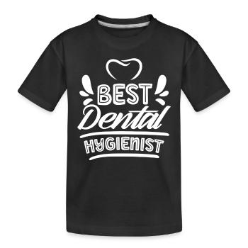 Meilleur hygiéniste dentaire Dentiste Hygiène dentaire - T-shirt bio Premium Enfant - noir - Devant