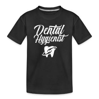 Hygiénistes dentaires Équipe d’hygiène dentaire Dentiste - T-shirt bio Premium Enfant - noir - Devant