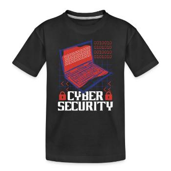 Cyber Sicherheit Hack IT Sicherheit Cybersecurity - Kinder Premium Bio T-Shirt - Schwarz - Vorne