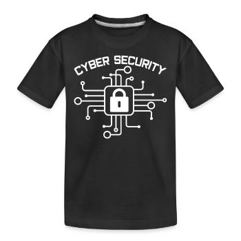 Cyber Sicherheit Cybersecurity IT Sicherheit Hack - Kinder Premium Bio T-Shirt - Schwarz - Vorne