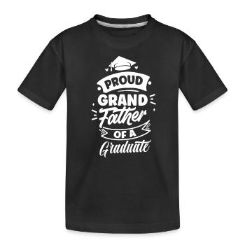Fier grand-père d’un diplômé diplômé - T-shirt bio Premium Enfant - noir - Devant
