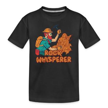 Stone Whisperer Géologie Étudiant Géologie Géologie - T-shirt bio Premium Enfant - noir - Devant