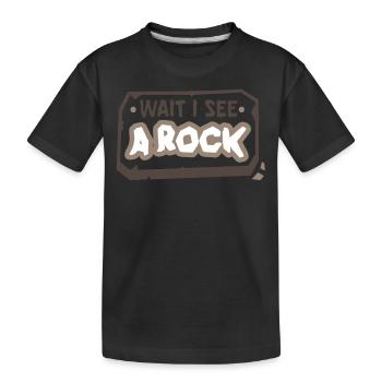J’attends de voir une profession de géologue en géologie des roches - T-shirt bio Premium Enfant - noir - Devant
