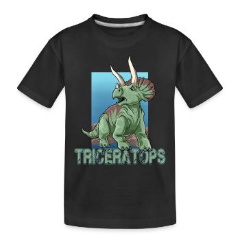 Velociraptor für einen Dino Fan und Dinosaurier - Kinder Premium Bio T-Shirt - Schwarz - Vorne