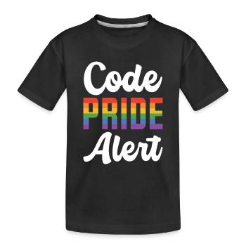 Code Pride Alert Bisexual Lesbian Love Asexual Tra - Kinder Premium Bio T-Shirt - Schwarz - Vorne