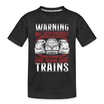 Conducteur de train diesel de marchandises - T-shirt bio Premium Enfant - noir - Devant