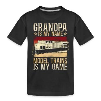 Conducteur de train diesel de marchandises - T-shirt bio Premium Enfant - noir - Devant