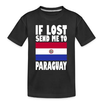 Paraguay Flagge Spruch - Kinder Premium Bio T-Shirt - Schwarz - Vorne